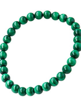 天然孔雀石手链孔雀石单圈手串