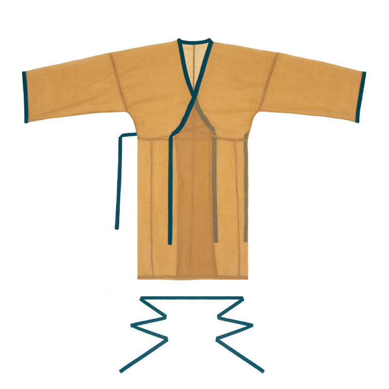 谜阿凰【绿羽人御虎襌衣】汉服三件套女款春夏舒适大放量日常古风