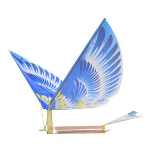 组装扑翼机鲁班鸟拼装玩具成品飞鸟航模橡筋动力飞机模型