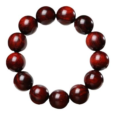 天然泰山红心老桃木手串保平安