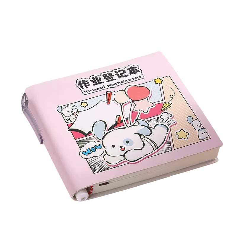 小学生横线防水卡通作业登记本可爱笔记本小巧记事本便携高效记录