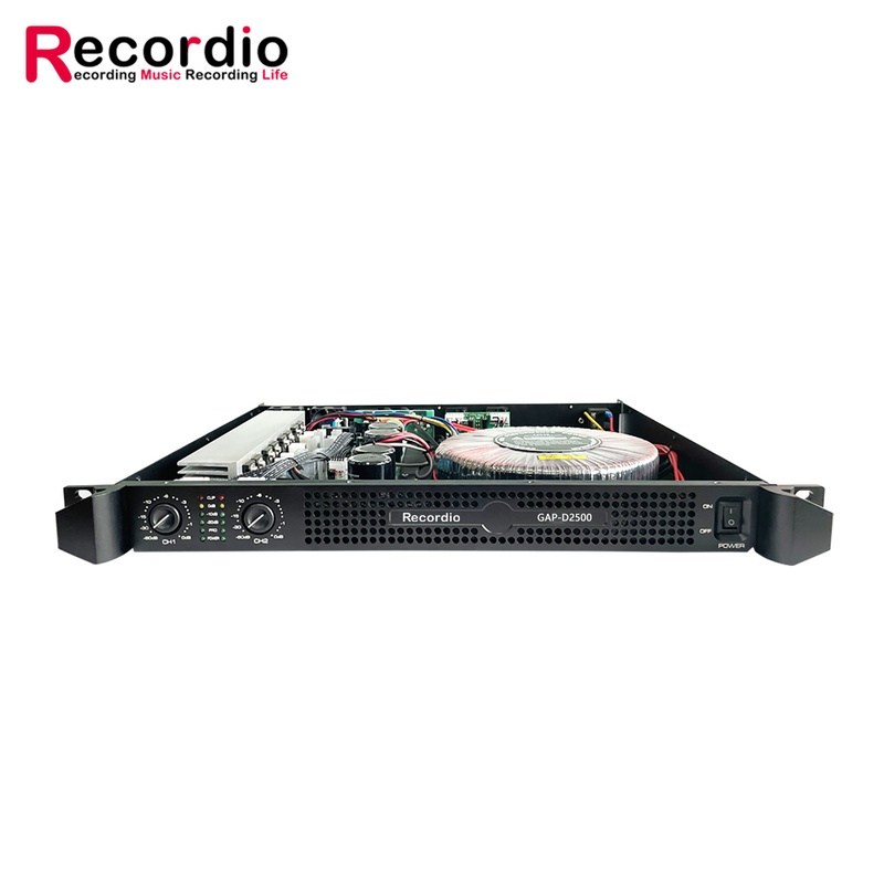GAP-D2500 双通道1250W*2大功率功放 舞台KTV演出1U机身功放