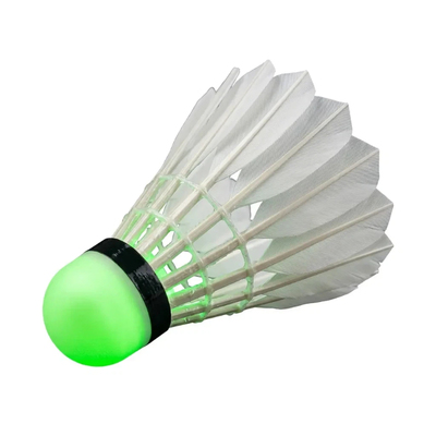 夜光羽毛球鹅毛防风带灯户外训练室外尼龙夜间荧光鸭毛会发光套装