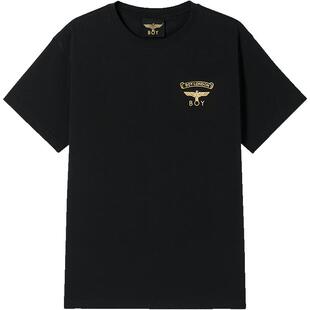 【小logo】BOYLONDON春夏情侣款简约休闲宽松针织短袖T恤N01916