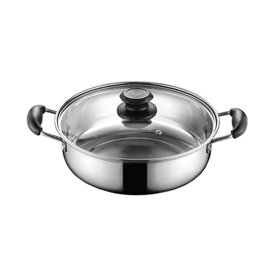 实德不锈钢火锅清汤锅特厚格锅