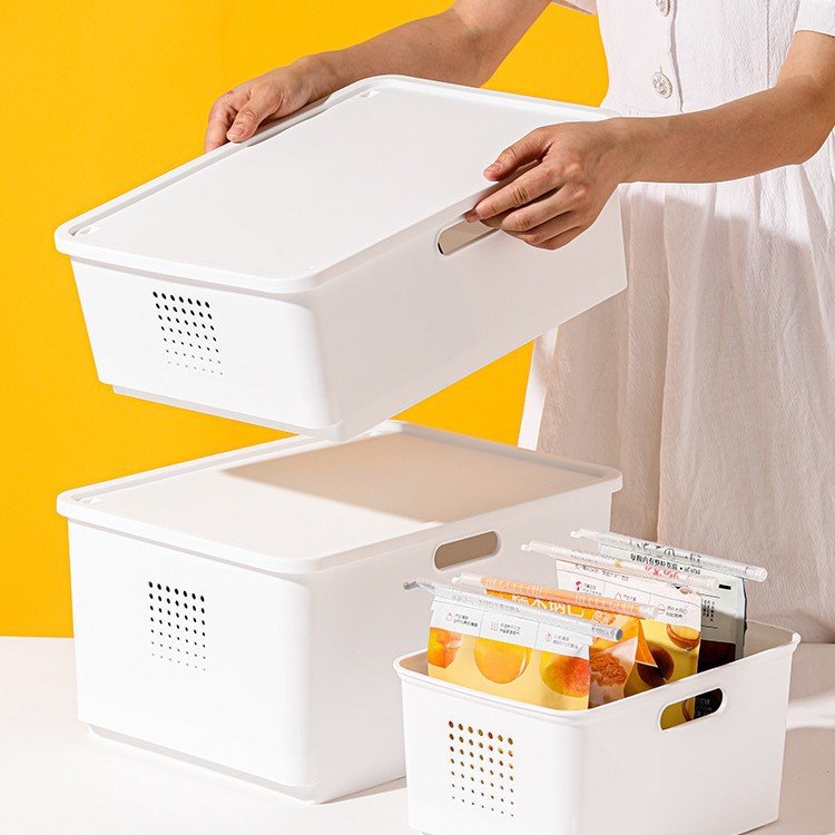 杂物收纳筐化妆品收纳盒家用厨房抽屉式桌面橱柜零食物储玩具整理