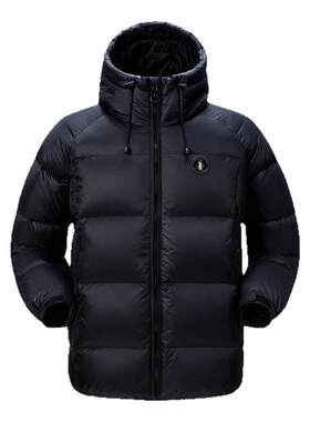 企鹅黑科技蓄热羽绒服男款2026秋冬加厚连帽短款保暖面包服外套女