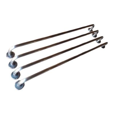 不锈钢固定加厚吊杠服装店拉丝银上墙正挂衣架子U型吊衣服杆加盖