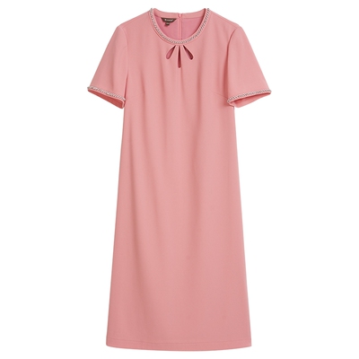 【周末花园】YINER音儿专选2025夏季新款醋酸法式镂空钉珠连衣裙