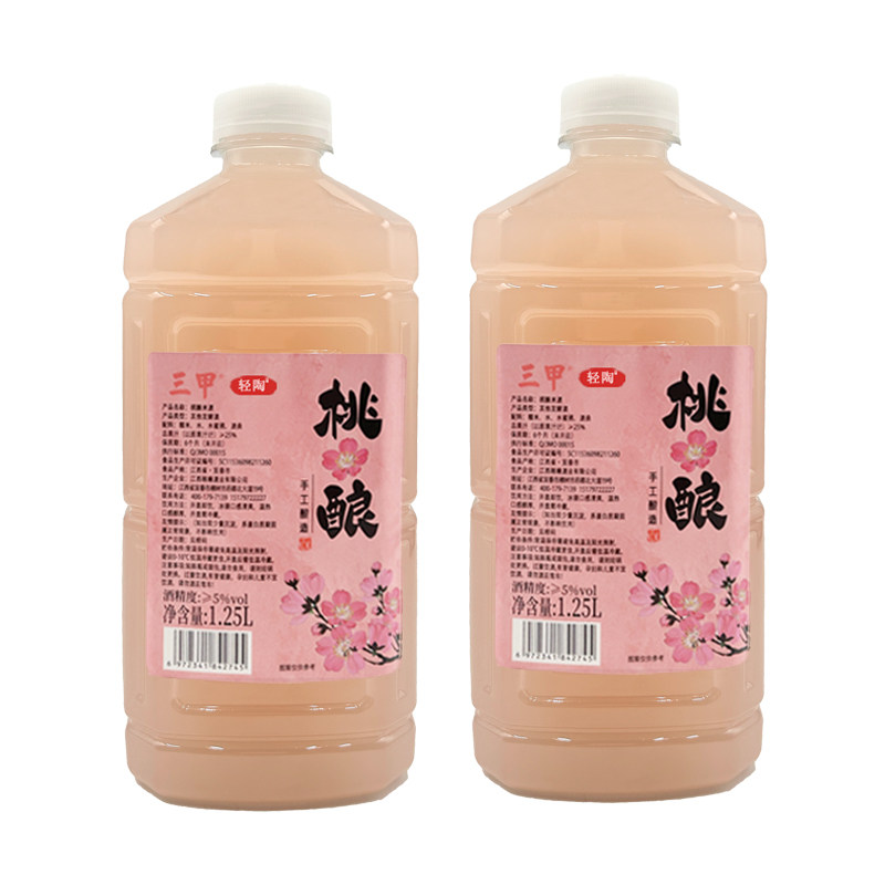 三甲桃花酿米酒水蜜桃果酒江西米果酒