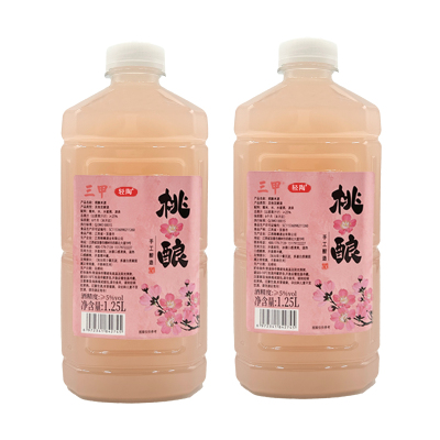 三甲桃花酿米酒水蜜桃果酒江西米酒手工发酵女生微醺晚安酒旗舰店