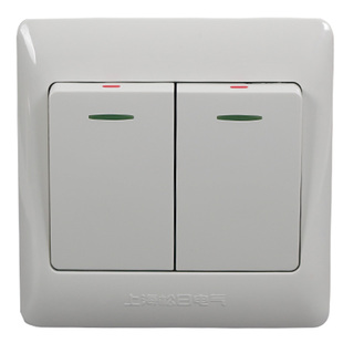 上海松日86型墙壁插座家用套装面板10A五孔二三插六孔七孔四孔