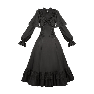 来信与诗·白昼夜｜WP原创副牌 优雅长袖连衣裙披肩可拆双子春秋