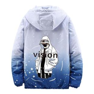 2025新款棉衣男青少年二棉外套潮流大童学生夹克棉服秋冬季薄棉袄