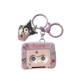 精致正版三丽鸥HelloKitty库洛米迷你录音机钥匙扣挂件玩具小礼品