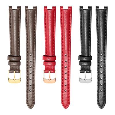 芙丽手表女款真皮手表带凹口表链