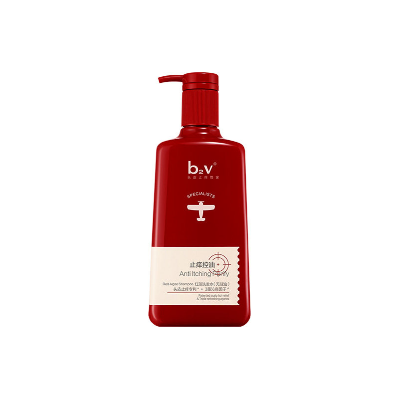 老爸抽检b2v红藻控油去屑止痒蓬松洗发水无硅油男女洗发露