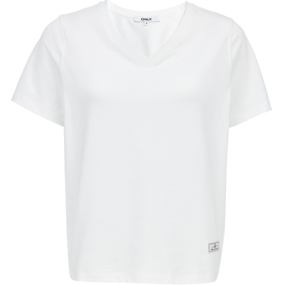 ONLY纯色基础款修身V领T恤