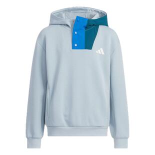 男女大童休闲宽松柔软舒适拼色连帽卫衣adidas阿迪达斯轻运动