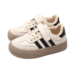 儿童轻便德训鞋2025秋冬新款男童牛皮减震跑步鞋女童防滑运动鞋潮