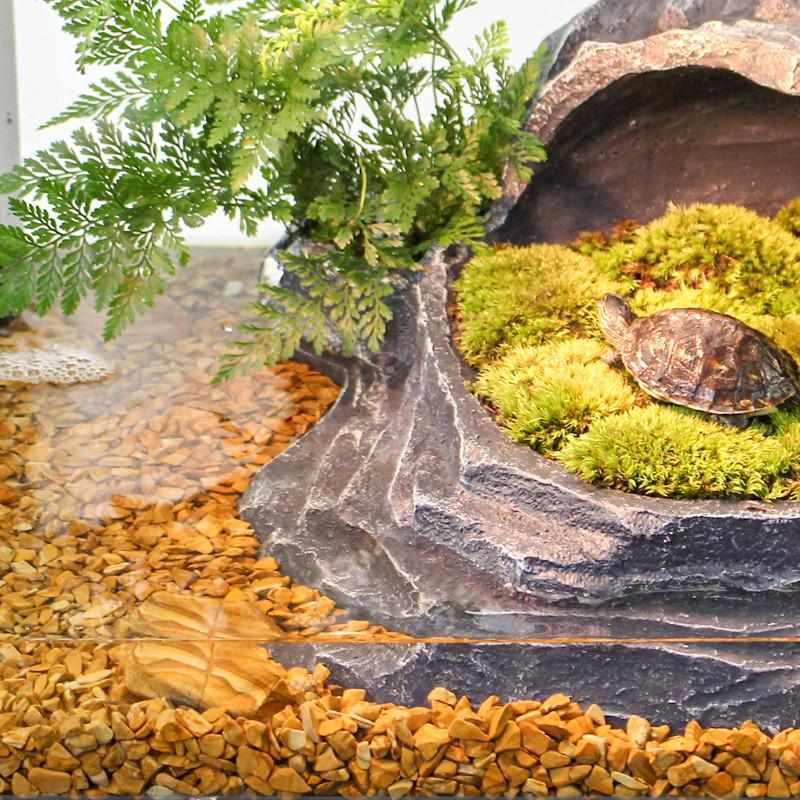 天然木纹石鱼缸底砂摆件水族箱造景装饰原石铺面乌龟缸底沙石头