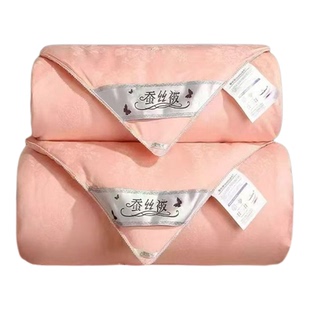 蚕丝被二合一桑蚕丝子母被100%长丝绵桐乡手工蚕丝被芯春秋冬被子