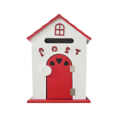 田园风格家居摆设幼儿园信箱摄影道具木制邮箱意见箱小木屋装饰品
