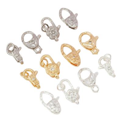 包金镶锆龙虾扣鱼尾扣弹簧扣