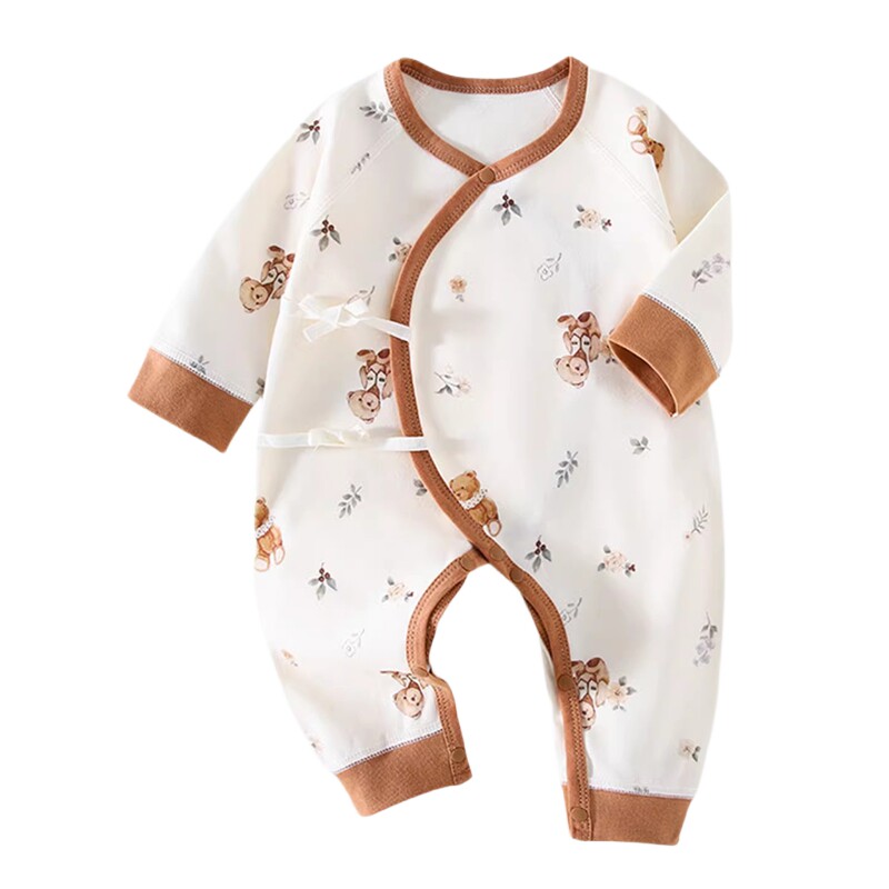 【孕妈有礼】婴儿衣服夏季纯棉a类连体衣超薄款52码宝宝哈衣0-3月