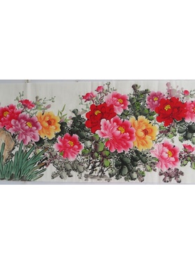 纯手绘花鸟画8墨锦轩花开富贵