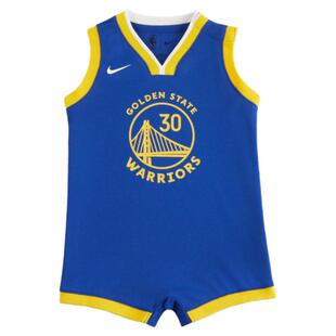 耐克金州勇士队斯蒂芬·库里婴童美式连体衣男童NIKE NBA HM3859