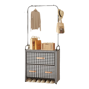 衣帽架落地挂衣架防尘租房卧室内简易家用隔夜衣服收纳柜置物架子