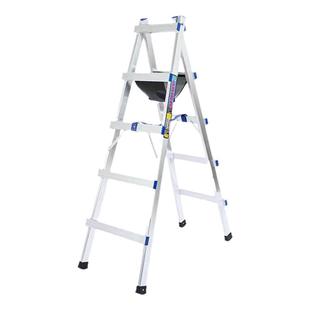 加厚铝合金焊接人字梯可以行走木电专用工程梯子家用装修折叠楼梯