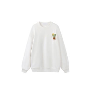 bosie伯喜2025秋季新款仙人掌钩针圆领卫衣男情侣休闲运动上衣潮