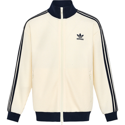 Adidas/阿迪达斯正品三叶草儿童运动休闲华夫格夹克外套KW1178