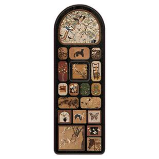 中古风可推拉全身镜隐藏式穿衣镜隐形装饰画暗藏式玄关镜子壁挂画