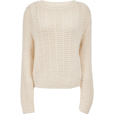 ONLY宽松纯色亲肤软糯绒感针织衫