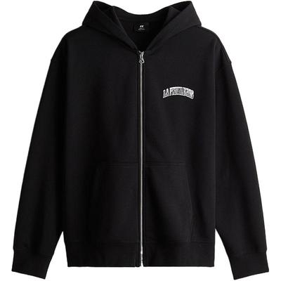 HM男装女装卫衣冬季加绒宽松美式运动风户外情侣连帽开衫1199888