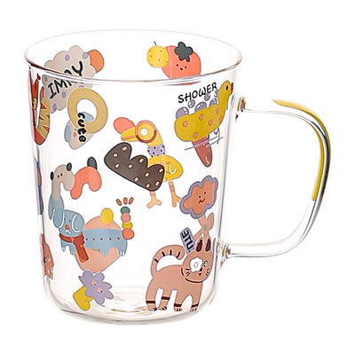 川岛屋玻璃杯牛奶杯微波炉可加热