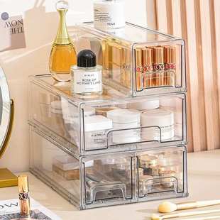 桌面化妆品透明收纳盒文具首饰卫生间物储整理盒多层盒塑料抽屉式