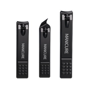 高端指甲剪刀套装家用单个黑色指甲钳剪款男士斜尖口脚指甲刀工具