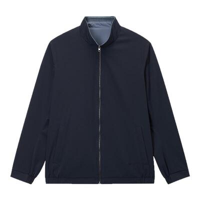 【雅格狮丹】双面穿立领夹克外套