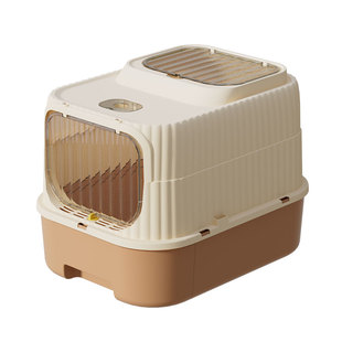 猫砂盆超大号防外溅防臭全封闭抽屉式猫厕所特大幼猫专用猫屎盆子