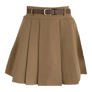 百褶裙女秋季卡其色大码遮胯2025半身裙显瘦西装a字裙短裙学院风