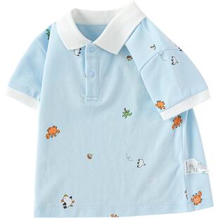 巴拉巴拉男童短袖t恤婴儿宝宝polo衫夏装新款童装儿童打底上衣潮