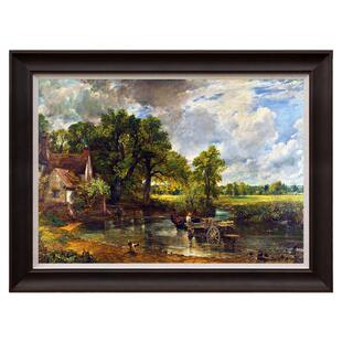 风色干草车康斯坦布尔英国风景油画美式欧式客厅装饰画餐厅挂画