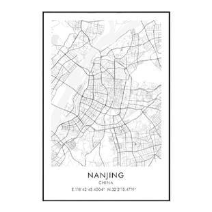 定制城市地图装饰画挂图纽约伦敦玄关挂画餐厅香港客厅沙发背景墙