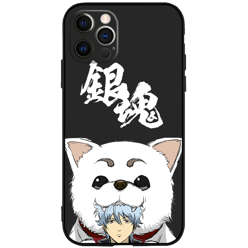 银魂 坂田银时 二次元12液态硅胶8手机壳11适用XSMAX苹果67挂绳SE