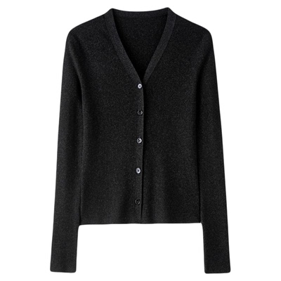 FANLESTUDIOS轻奢真丝羊绒开衫