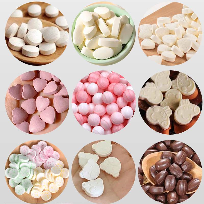 小型全自动中药粉压片机 薄荷糖咖啡糖口含片制片机 压片糖果机器